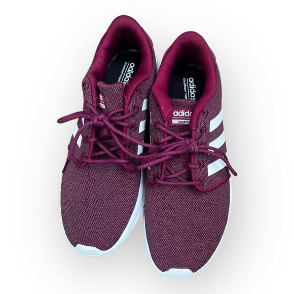 Adidas Cloudfoam QT Racer Running Women's Shoes - Maroon/White - Picture 8 of 16